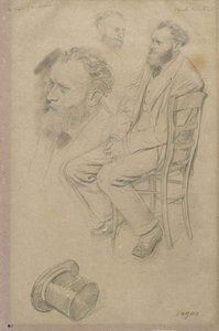 Retrato de Edouard Manet sentado en una silla de Edgar Degas